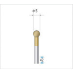 ナカニシ チタンコート超硬カッター 球（シングルカット） 刃径５ｍｍ 刃長５ｍｍ 21292 【476-1952】｜オレンジ便利