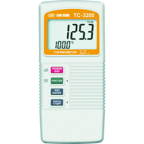 ライン精機 デジタル温度計 TC-3200 【485-5281】