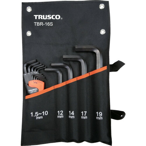 ＴＲＵＳＣＯ ボールポイント六角棒レンチセット（標準タイプ）１６本入 TBR-16S 【488-7573】
