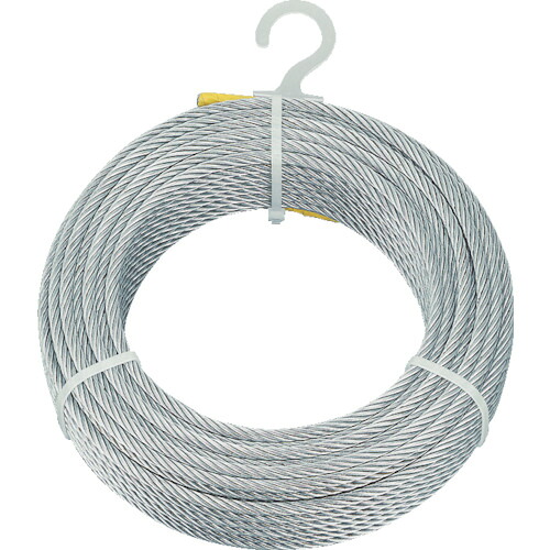 ＴＲＵＳＣＯ メッキ付ワイヤロープ Φ４ｍｍＸ１００ｍ CWM-4S100 【489-0965】