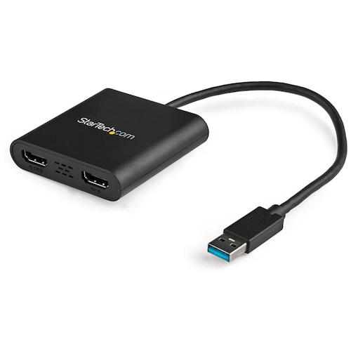 スターテック ディスプレイアダプター／ＵＳＢ－Ａ － ２ｘ ＨＤＭＩ／ＵＳＢ ３．０／Ｗｉｎのみ対応 USB32HD2 【492-9741】