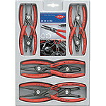 ＫＮＩＰＥＸ ８本組 精密スナップリングプライヤーセット 002004SB 【497-2376】｜オレンジ便利
