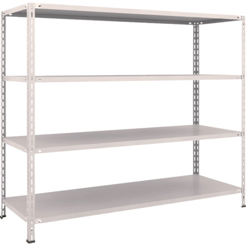 ＴＲＵＳＣＯ スチールラック 軽量棚 中棚ボルトレス型１８００Ｘ６００Ｘ１５００ ４段 ネオグレー L56W-14 NG(ﾈｵｸﾞﾚｰ) 【502-5486】 27,675円