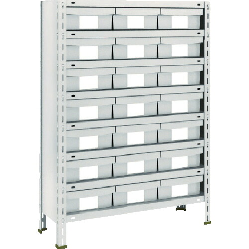 ＴＲＵＳＣＯ スチールラック 軽量棚 ８７５Ｘ３００Ｘ１２００ 樹脂引出ＮＧ 小Ｘ２１ ネオグレー 43V-808F7 NG(ﾈｵｸﾞﾚｰ) 【510-5072】