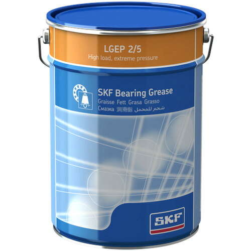 SKF 軸受グリースLGEP 2 (5 kg缶入り) LGEP 2/5 【564-4573】|オレンジ便利