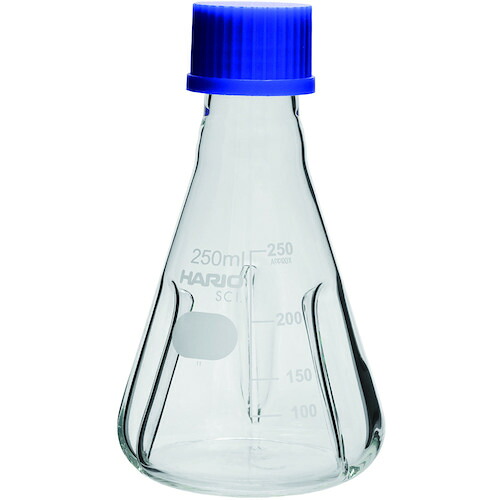 ＨＡＲＩＯ バッフル付きねじ口三角フラスコ ２５０ｍＬ BNSF-250-SCI 【601-2891】