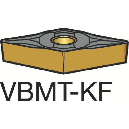 サンドビック コロターン１０７ 旋削用ポジチップ（１２０） Ｈ１３Ａ VBMT 11 03 04-KF H13A (120) 【入数：10】 【617-4035】
