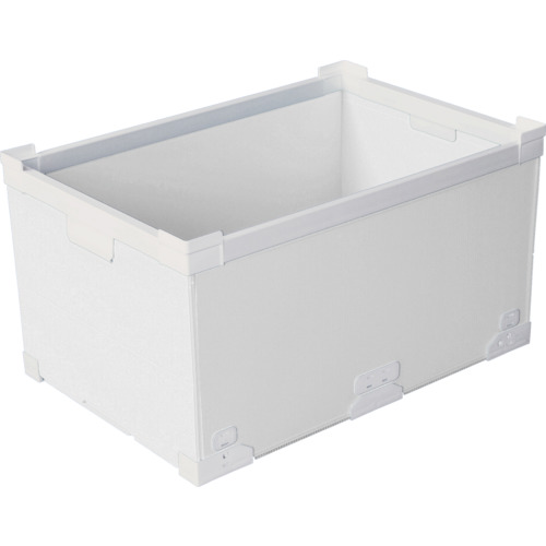 ＫＵＮＩＭＯＲＩ プラダン折畳み ＦＮＳコンテナ ７５Ｌ（ＳＷコーナー）ホワイト 79500-FNS75L-WH 【760-5773】
