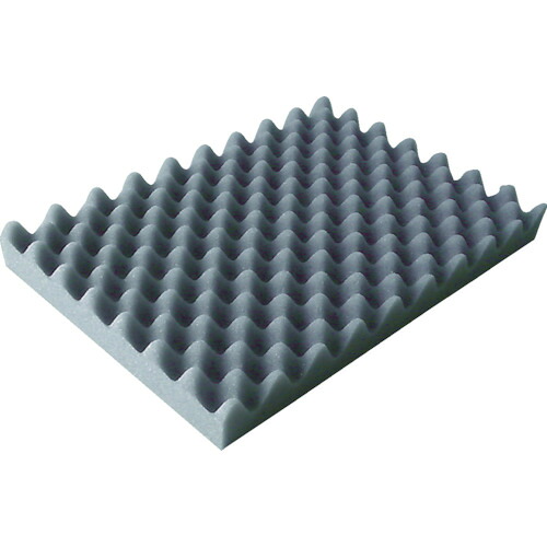 ＴＲＵＳＣＯ 波状加工ウレタンスポンジシート ソフト ３０ｍｍ １ｍＸ１ｍ 黒 TKWS-3010BK 【764-3110】