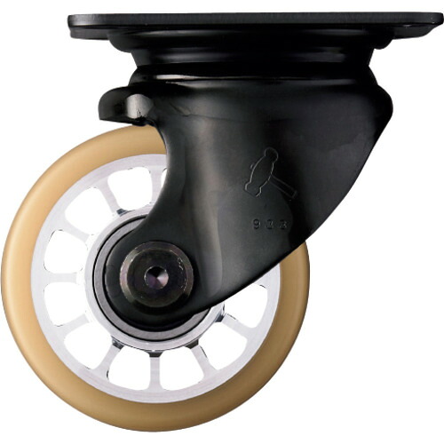 ハンマー 低床重荷重用旋回式ウレタン車輪（アルミホイール・ボールベアリング）７５ｍｍ 5401S-BAU75 【814-1631】