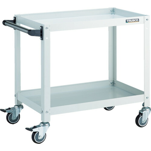 TRUSCO ツールワゴン ラビットワゴン 600×400×H600 ハンドル付 ウレタン車輪 ホワイト RBW-662HU W 【818-3133】|オレンジ便利