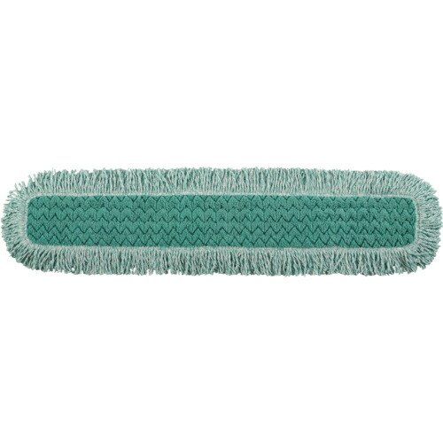 ラバーメイド モップ モッピングシステム マイクロファイバーフリンジ付き 乾拭き用 グリーン 縦２２８×横１０１６ｍｍ Q438 【819-4289】