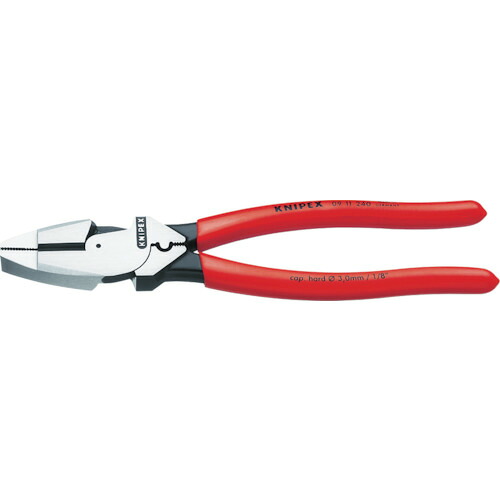ＫＮＩＰＥＸ ０９１１&minus;２４０ 架線工事用強力ペンチ 0911-240 【828-0657】｜オレンジ便利