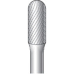 ナカニシ 超硬カッター 円筒先丸（シングルカット）刃径８．０ｍｍ刃長１９．０ｍｍ 26072 【829-3153】
