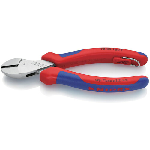 KNIPEX コンパクトニッパー 160mm 7305-160T BK 【833-8914】|オレンジ便利