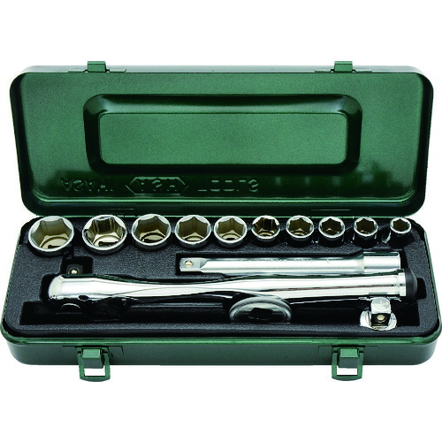 ASH レボウェイブ6角ソケットレンチセット12.7□×14PCS VJS4200 【855-0867】|オレンジ便利