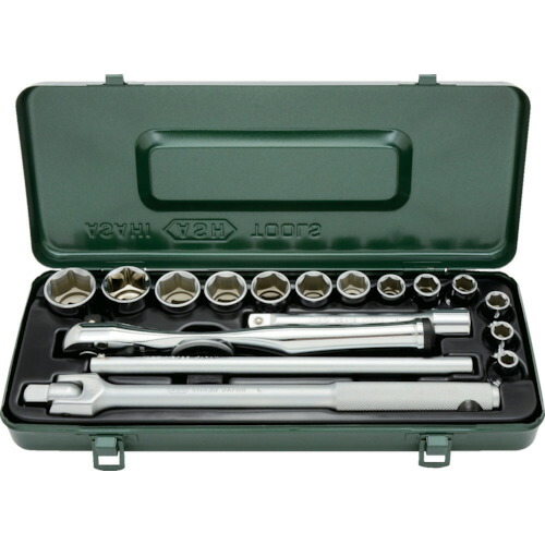 ＡＳＨ レボウェイブ６角ソケットレンチセット１２．７□&times;１８ＰＣＳ VJS4231 【855-0869】｜オレンジ便利