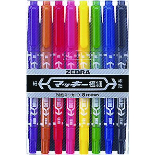マッキー　ファズマ　25センチ ゼブラ 油性マーカー ハイマッキー ツイン 太字角芯6mm、細字