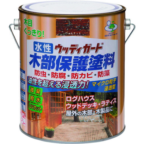 ニッぺ 水性ウッディガード １．６Ｌ ウォルナット ＨＷ２０９－１．６ 4976124532955 【859-9096】