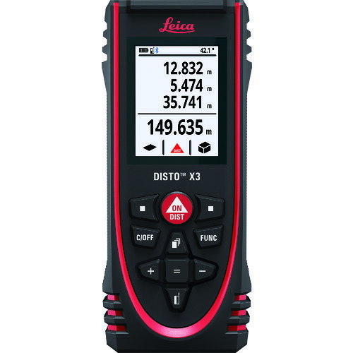 ライカジオシステムズ Leica レーザー距離計ライカディスト X3 DISTO-X3 【147-8121】|オレンジ便利