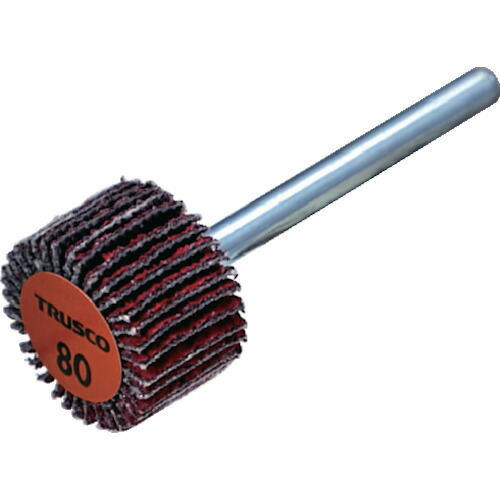 トラスコ中山 ＴＲＵＳＣＯ セラミックフラップホイール 軸径３ｍｍ ＃８０ 外径１５×幅１０×軸長３０ （１０個入） TCF1510-CE-80 【588-2106】