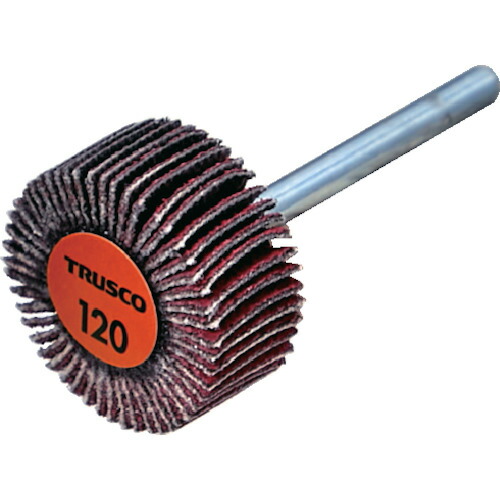 トラスコ中山 ＴＲＵＳＣＯ セラミックフラップホイール 軸径３ｍｍ ＃１２０ 外径２０×幅１０×軸長３０ （１０個入） TCF2010-CE-120 【588-2111】