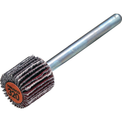 トラスコ中山 ＴＲＵＳＣＯ セラミックフラップホイール 軸径３ｍｍ ＃３２０ 外径１０×幅１０×軸長３０ （１０個入） TCF1010-CE-320 【588-2115】