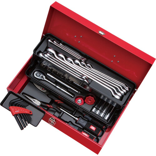 京都機械工具 ＫＴＣ 工具セット（片開きメタルケースタイプ）［４３点］ SK3435S 【682-4136】
