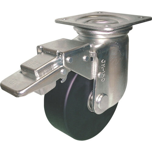 ヨドノ 重荷重用導電ＭＣナイロン車輪（ベアリング入）自在金具ストッパー付 HEMC-JMB150CD 【857-4699】