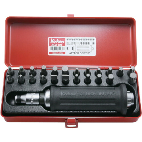 Ｋｏ－ｋｅｎ １２．７ｍｍ差込 アタックドライバーセット ２５ヶ組 AG112F 【121-9865】