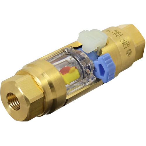 日東 フローモニター（レンズ交換タイプ）取付ねじＲＣ１／８ （８１８１６） FMC-25-1F BRASS FKM 【658-3535】