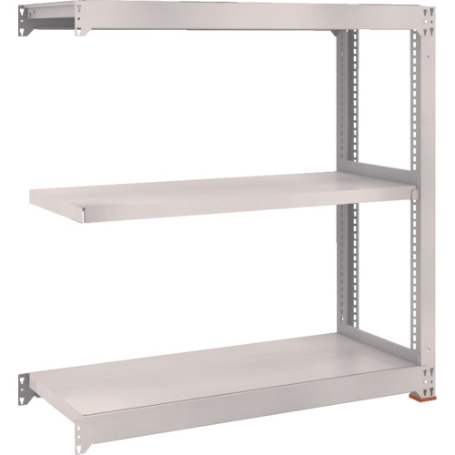 ＴＲＵＳＣＯ スチールラック Ｍ５型中量棚 ９００Ｘ４７１ＸＨ１２００ ３段 連結 免震樹脂ベース付 ネオグレー ネオグレー M5-4353BSFC 【693-0281】