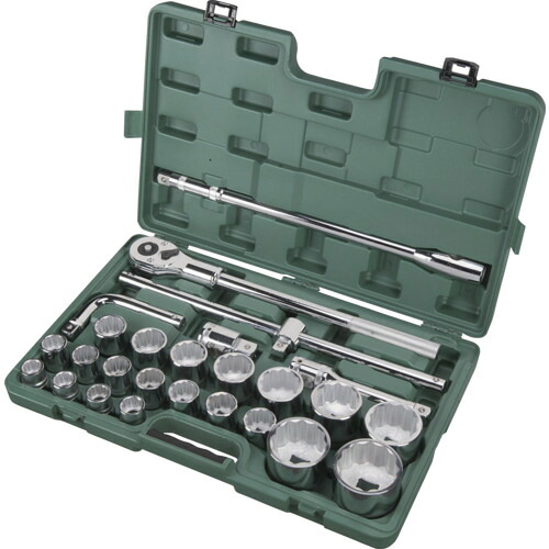 ＳＡＴＡ １２角ソケットレンチセット 差込角１９ｍｍ（２６点） 09016 【695-8229】