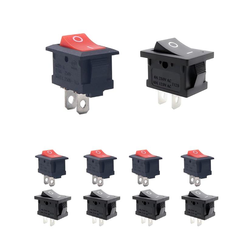 【楽天市場】[]ス イッチ、ミニ オンオ、フ ロッカース イッ、チ ピン 小型 オン/オフ、250V 6A ロッカートグル 、KCD1 スイ ...