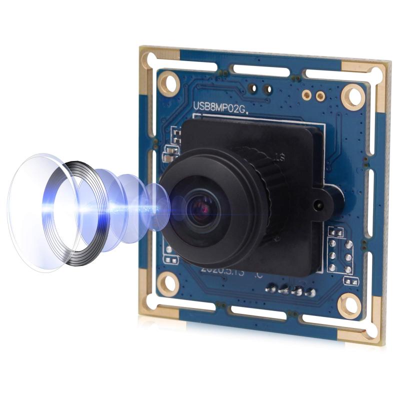 8mp USB カメラモジュール 2448p ウェブカメラボード 180 度広角ウェブカムモジュール スマート組み込みカメラ IMX179 4k USB ウェブカメラモジュール、8 メガピクセル HD 産業用 USB カメラ Windows/