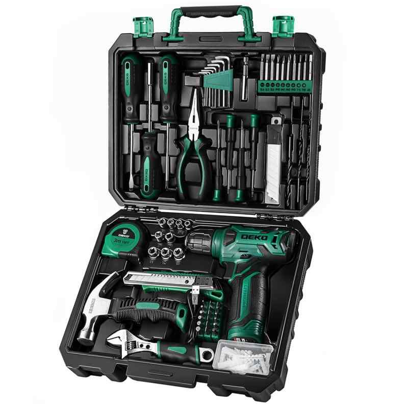 8V電動ドリル付き 126点組工具セット