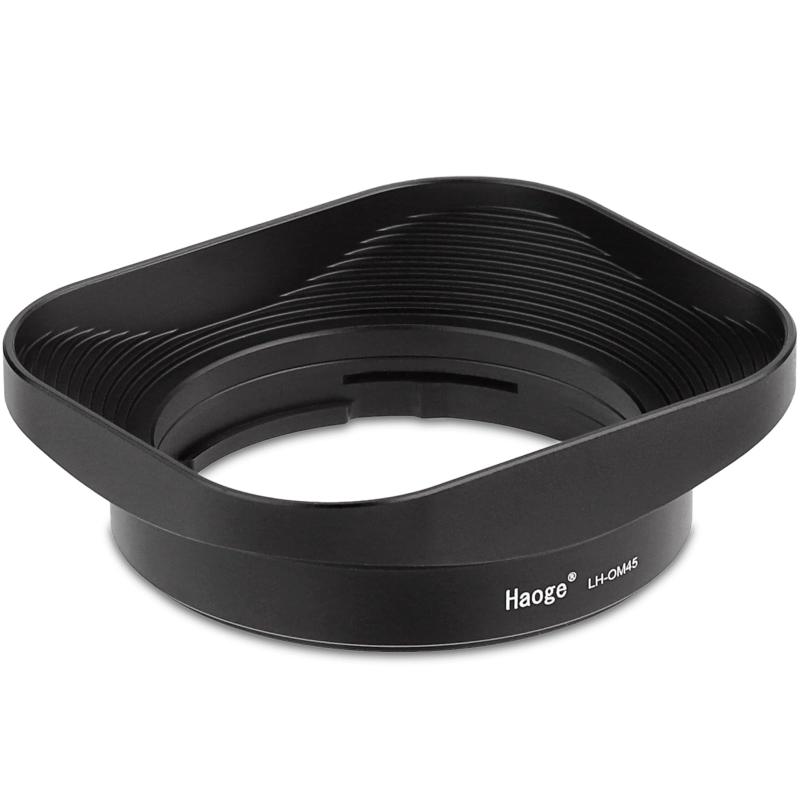 LH-OM45 メタルスクエアレンズフード Olympus M.ZUIKO DIGITAL 45mm F1.8 レンズ用 バヨネットシェードフード