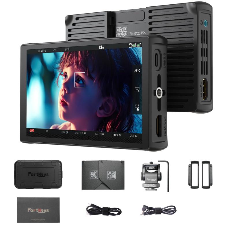 LH5C カメラモニター 5.4インチ 800nit 4K HDMI入力 3D LUT 波形フォーカスピーキング カメラコントロールフィールドモニター FX3//FX30/A6700/A7S III/A7M IV、R5/6/7/8、GH6/BGH1/S