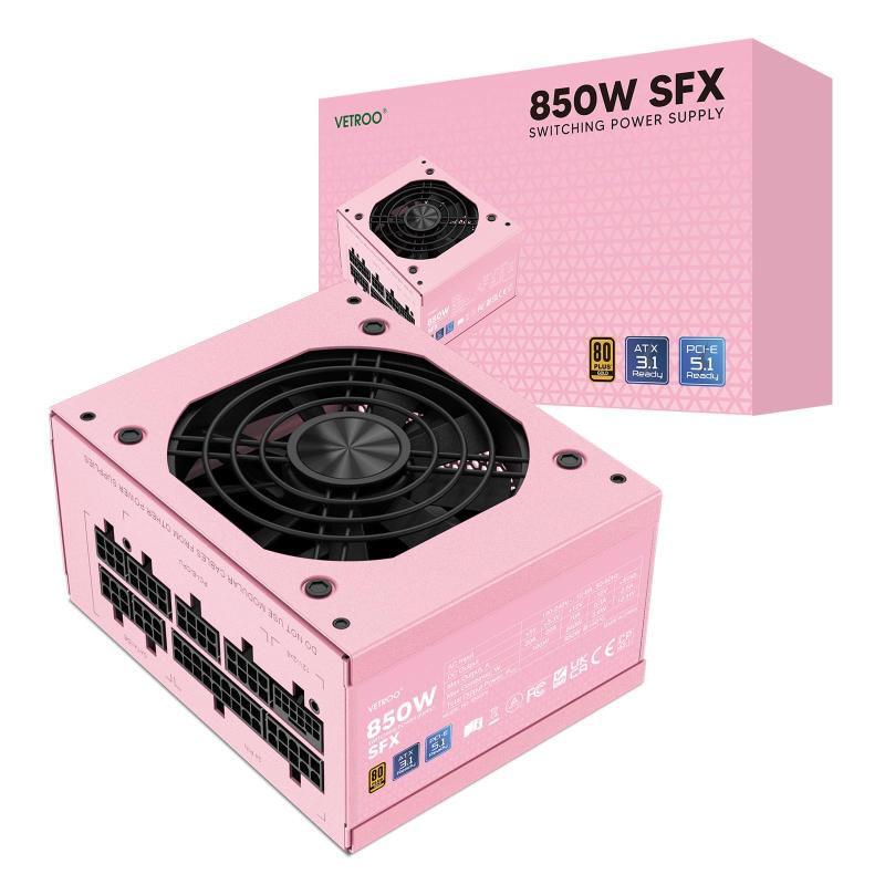 850W SFX 電源 ATX 3.1 &amp; PCIE 5.1対応、80 Plus Gold Certificate Full Modular 90mm FDBファン、低ノイズ動作用、SFX-to-ATXブラケット、10年｜オレンジアイランド 15,463円