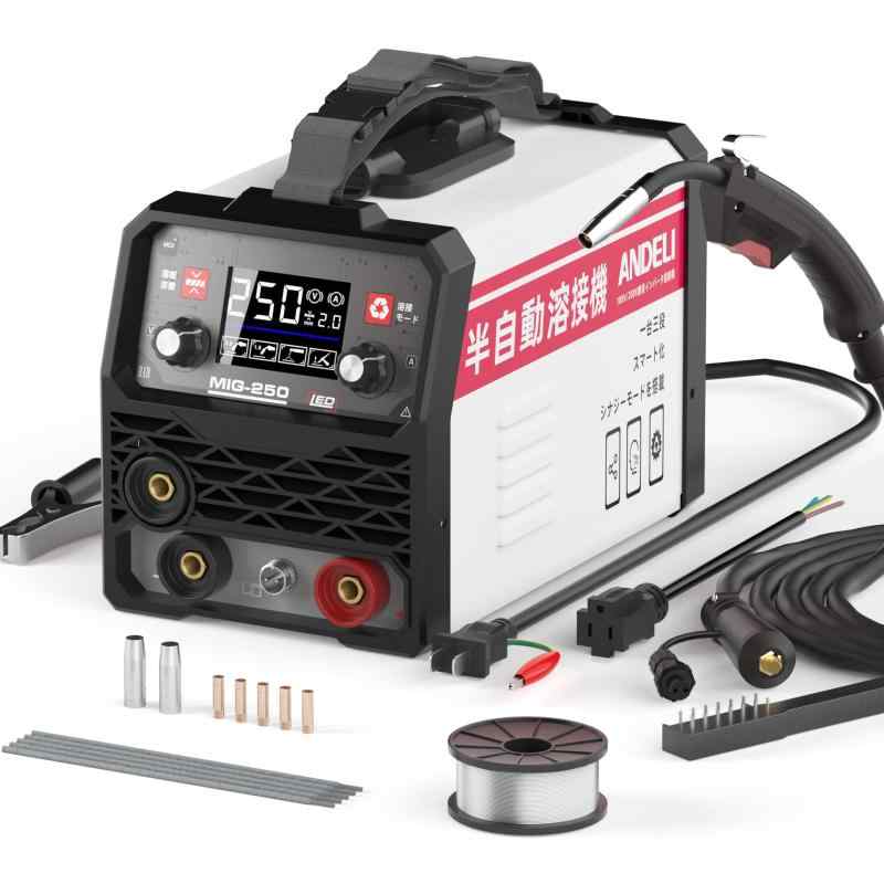 半自動溶接機 120AノンガスMIG/アーク溶接/lift TIG 100V/200V兼用 インバーター直流溶接機