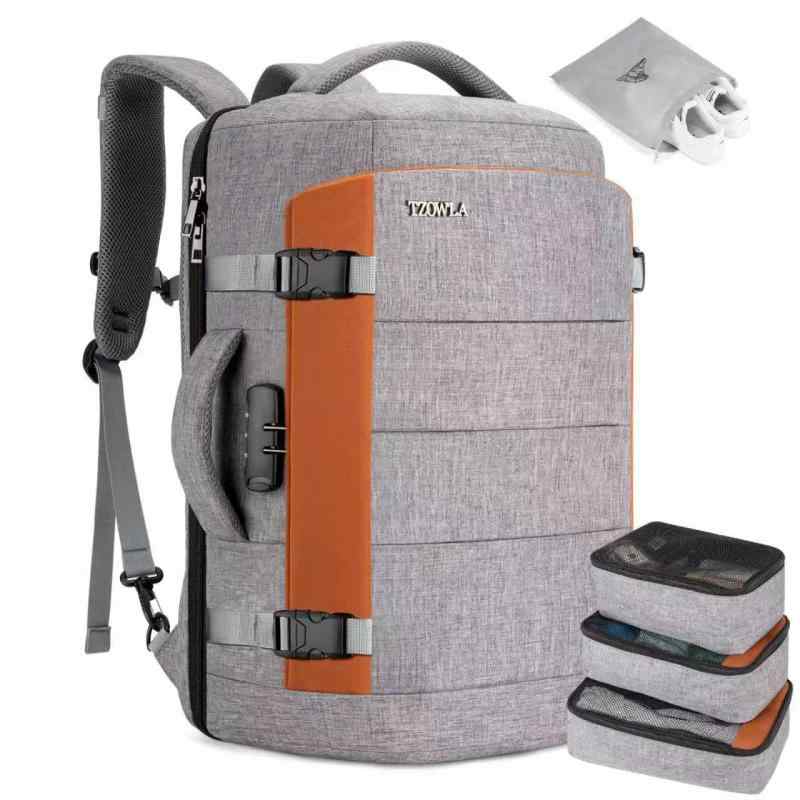 [Tzowla] 40L 旅行用ラップバックパック 機内持ち込み可 大容量 盗難防止 USBポート付き ビジネス デイパック トラベルバッグ メンズ レディース 17.3インチ 8,061円