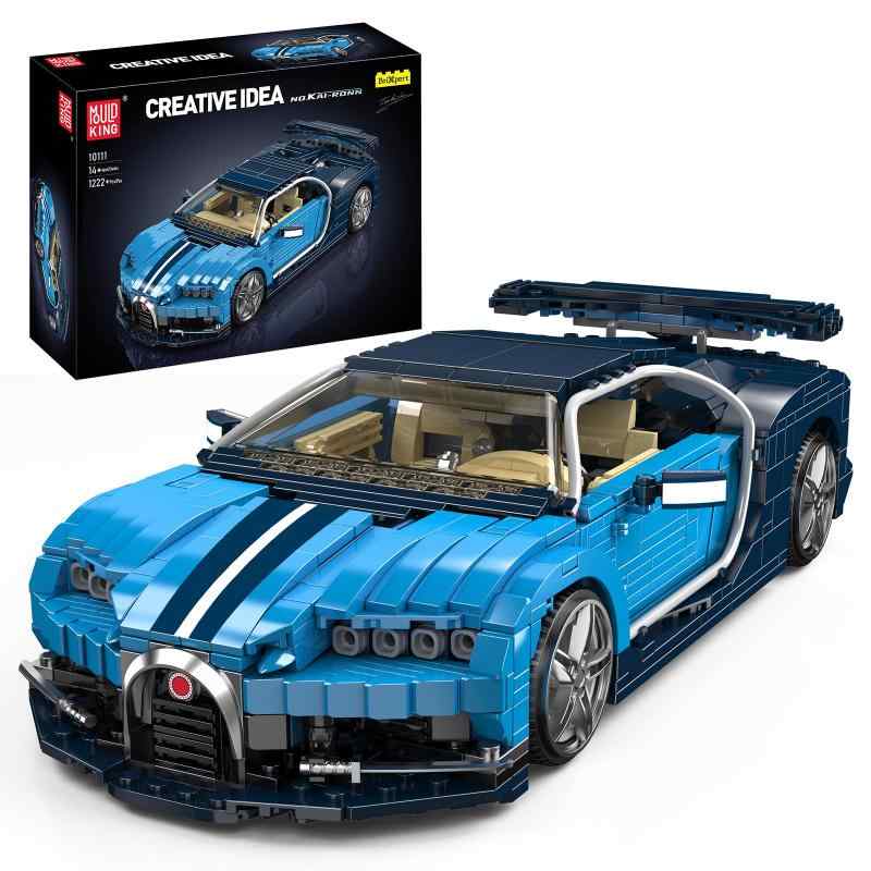 10111 Moc スポーツカーキット。レーシングカーテクノロジークランプモジュールキット大人向けの コレクターカーキット（8歳の男の子と女の子向けの1222+ビルディングブロック