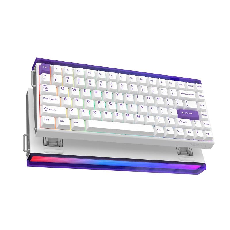 Aula Hero84 HE 有線磁気ゲーミングキーボード ラピッドホール効果キーボード0.01mm 調整可能アクチュエーション 8kHz ポーリング 5 層サウンドダンパー RGB ライトボックス & バックライ