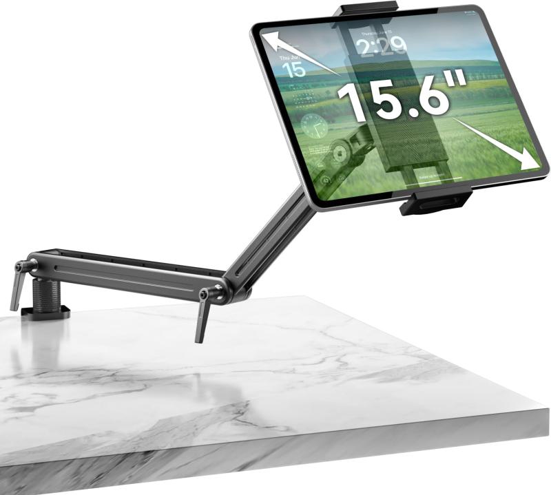 タブレット アームスタンド 高さ調整 - 18.5" モバイルモニター 17インチ ipad支架
