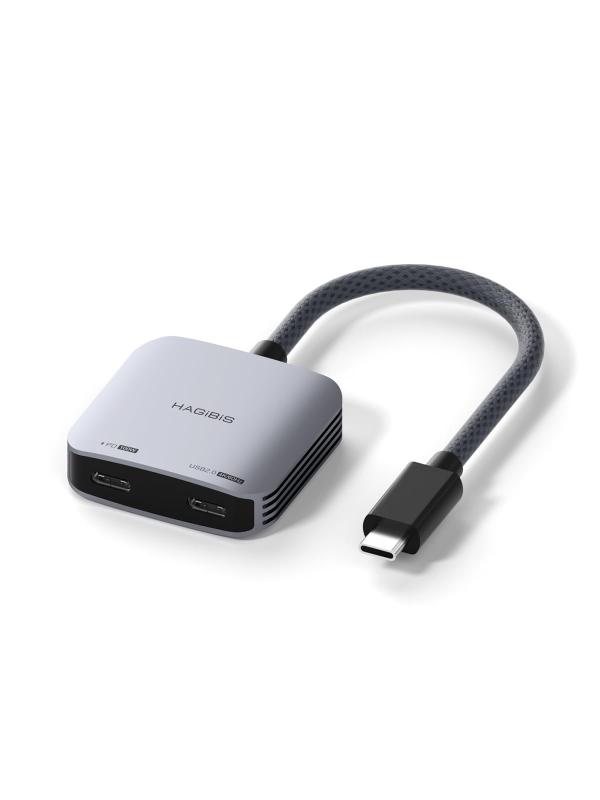 ARグラス用USB-C変換アダプター 8K@60Hz・4K@144Hz対応 | 100W PD充電/XREAL・Viture・・iPhone・ROG Ally対応