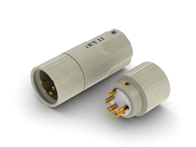 aeco XLR 4 Pole Male AX4-1611G, 1pcs/1set, Gold Plating, Vacuum bag 日用品雑貨・文房具・手芸-その他
