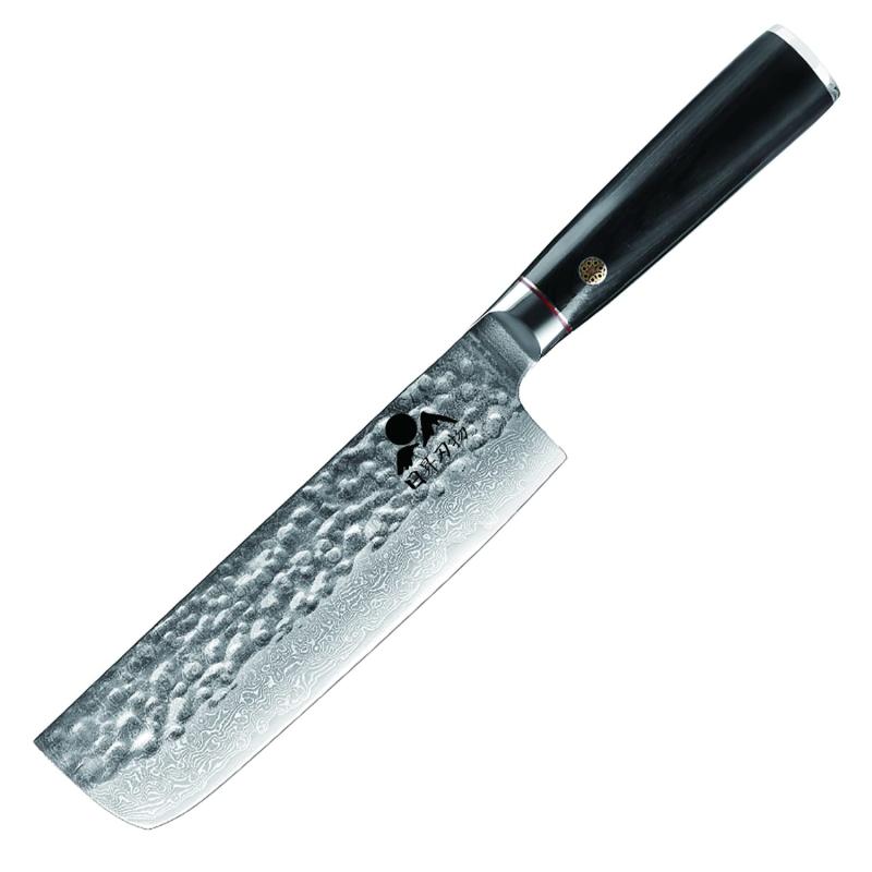 日昇刃物 菜切包丁 両刃ダマスカス和包丁 67層ダマスカス 刃渡り170 VG-10 Damascus 野菜切りに 家庭包丁