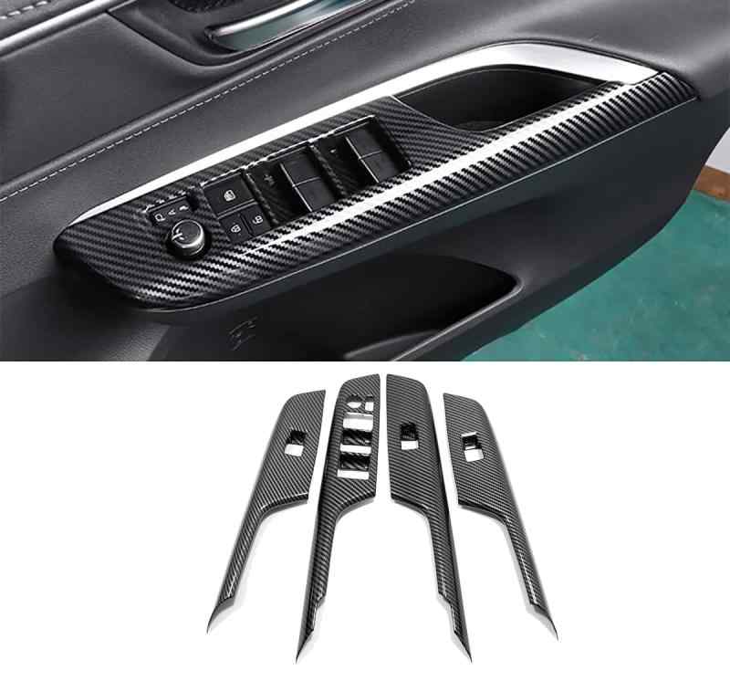 トヨタ 新型 ハリアー 80系 に対応ドア ウィンドウ ボタン スイッチ パネル カバー インテリアパネル ドレスアップ アクセサリー 傷防止新型 Harrier に適合 設計内装 パーツ アクセ