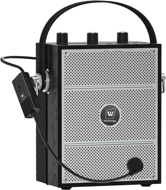 wwinbridge 拡声器 ヘッドセットマイク大音の大きさ ハンズフリー拡声器 PA取り合わせ 携帯型金棒引き 山びこ/AUX/USB/microSD相応う 出来事/話し合い/仕立て上げる/形づくる/教育課程/授業時間催し物などに当て嵌める 98 40W