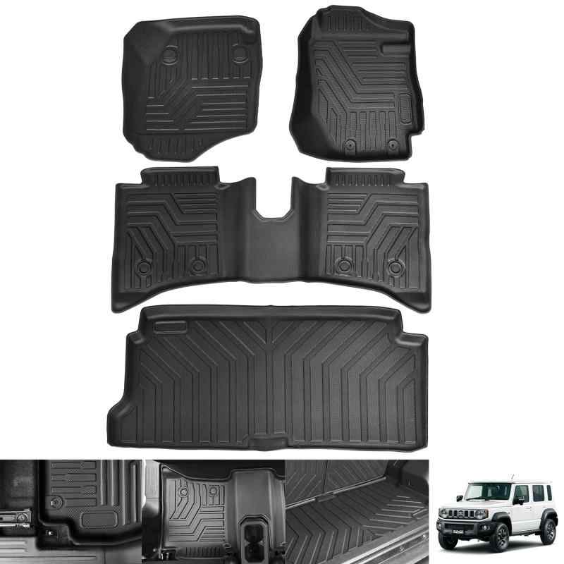 スズキ SUZUKI ジムニーノマド JC74W（2025年4月～） フロアマット ＭT車専用 ゴムマット フロアマット ラゲッジマット アクセサリー ジムニー グリル 荷台マット 耐汚れ 耐摩擦 滑り止め